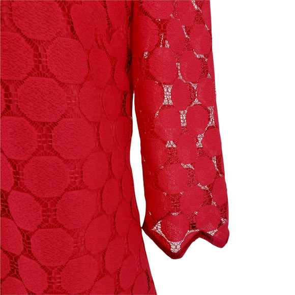 Adrianna Papell Sheer Illusion Hot Pink Sheath Dress US Size 10 - Picture 7 of 7